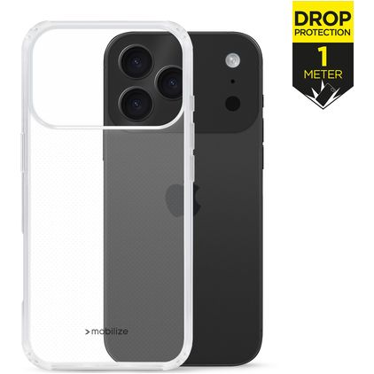 Mobilize Naked Protection Coque Transparente iPhone 17 Pro Max Coque arrière Rigide Anti-Chocs - Transparent