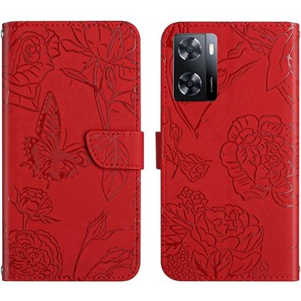 Mobigear Butterfly Housse Realme Narzo 50 5G Etui Porte-Monnaie - Rouge