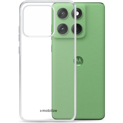 Mobilize Gelly Case Coque Transparente Motorola Edge 60 Coque arrière en TPU Souple - Transparent