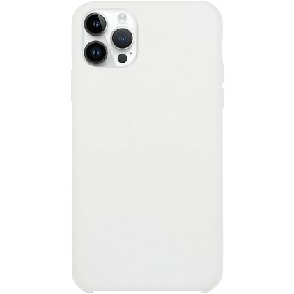 Mobigear Rubber Touch Coque iPhone 15 Pro Coque arrière en Silicone - Blanc
