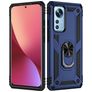 Mobigear Armor Ring Coque Xiaomi 12 Coque arrière Rigide Anti-Chocs avec Anneau-Support - Bleu