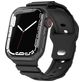 Mobigear Sport Armor Bracelet Silicone Apple Watch Fermeture à clou et passant - 42/41/40/38 mm - Noir