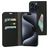 Mobiparts Classic Wallet Housse iPhone 15 Pro Max Etui Porte-Monnaie - Noir