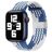 Mobigear Braided Bracelet Nylon Apple Watch Fermeture à pince - 49/46/45/44 mm - Blanc / Bleu