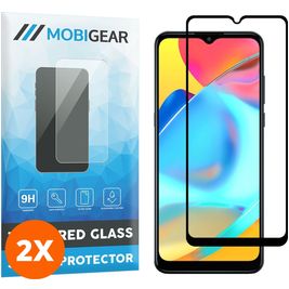 Mobigear Premium Alcatel 3L Verre trempé Protection d'écran - Compatible Coque - Noir (Lot de 2)