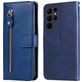 Mobigear Zipper Housse Samsung Galaxy S23 Ultra Etui Porte-Monnaie - Bleu