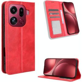 Mobigear Sensation Housse OPPO Find X9 Pro Etui Porte-Monnaie - Rouge