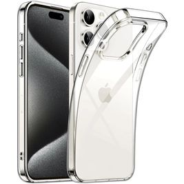 Mobigear Basics Coque Transparente iPhone 15 Pro Coque arrière en TPU Souple - Transparent