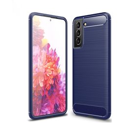 Mobigear Brushed Slim Coque Samsung Galaxy S21 FE Coque arrière en TPU Souple - Bleu