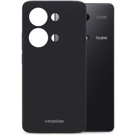 Mobilize Rubber Gelly Coque POCO M6 Pro Coque arrière en TPU Souple - Matt Black