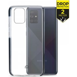 Mobilize Shatterproof Coque Samsung Galaxy A71 Coque arrière Rigide Anti-Chocs - Transparent / Noir