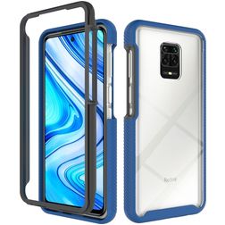 Mobigear Two-Layer Coque Xiaomi Redmi Note 9S Coque arrière Rigide Anti-Chocs - Bleu
