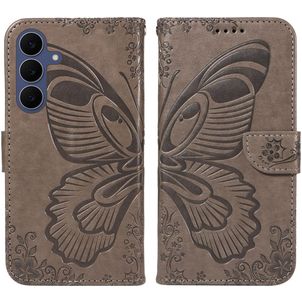 Mobigear Butterfly Housse Samsung Galaxy S26 FE Etui Porte-Monnaie - Gris