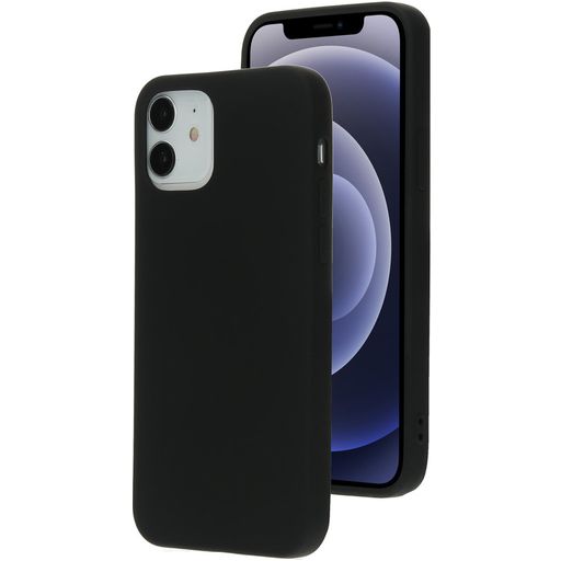 Mobiparts Coque iPhone 12 Coque arrière en Silicone - Noir