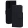 Mobiparts Wallet Samsung Galaxy S25 Edge Cuir véritable Étui Portefeuille - Noir