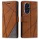 Mobigear Rhombus Housse HONOR 200 Etui Porte-Monnaie - Marron