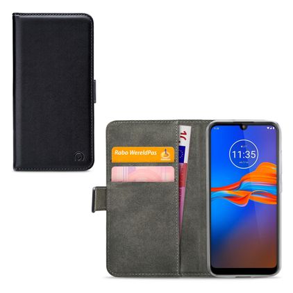 Mobilize Classic Gelly Wallet Housse Motorola Moto E6 Plus Etui Porte-Monnaie - Noir