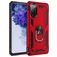 Mobigear Armor Ring Coque Samsung Galaxy S20 FE Coque arrière Rigide Anti-Chocs avec Anneau-Support - Rouge