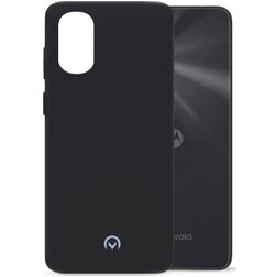 Mobilize Rubber Gelly Coque Motorola Moto G22 Coque arrière en TPU Souple - Matt Black