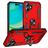 Mobigear Armor Ring iPhone 17 Plastique rigide Coque arrière Antichoc avec bague de maintien - Rouge