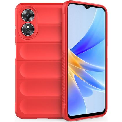 Mobigear Bumpy Coque OPPO A17 Coque arrière en TPU Souple - Rouge