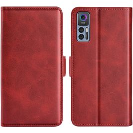Mobigear Slim Magnet Housse TCL 30 Etui Porte-Monnaie - Rouge