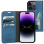 Mobiparts Classic Wallet Housse iPhone 14 Pro Etui Porte-Monnaie - Steel Blue