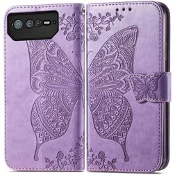 Mobigear Butterfly Housse ASUS ROG Phone 6 Etui Porte-Monnaie - Violet