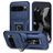 Mobigear Armor Ring Cam Slide Google Pixel 9 Pro XL Plastique rigide Coque arrière Antichoc avec bague de maintien et cache caméra coulissant - Bleu