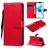Mobigear Premium Housse iPhone 12 Etui Porte-Monnaie - Rouge