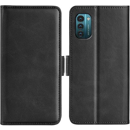 Mobigear Slim Magnet Housse Nokia G11 Etui Porte-Monnaie - Noir