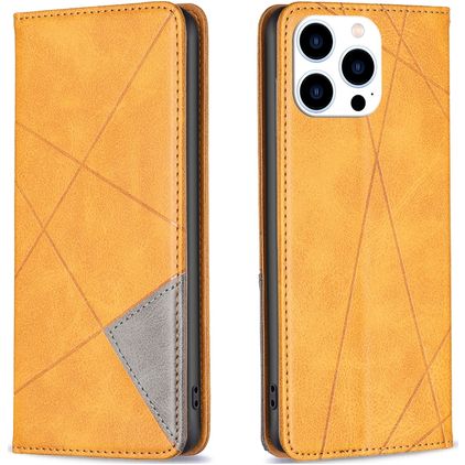 Mobigear Rhombus Slim Housse iPhone 16 Pro Etui - Cognac