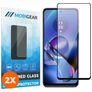 Mobigear Premium Motorola Moto G54 Verre trempé Protection d'écran - Compatible Coque - Noir (Lot de 2)