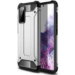 Mobigear Outdoor Coque Samsung Galaxy S20 FE Coque arrière Rigide Anti-Chocs - Argent