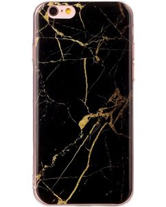 Mobigear Marble Coque iPhone 6 Coque arrière en TPU Souple - Noir