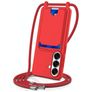 Mobigear Lanyard Card Samsung Galaxy S26 Coque avec cordon en Silicone et Porte-Cartes - Rouge