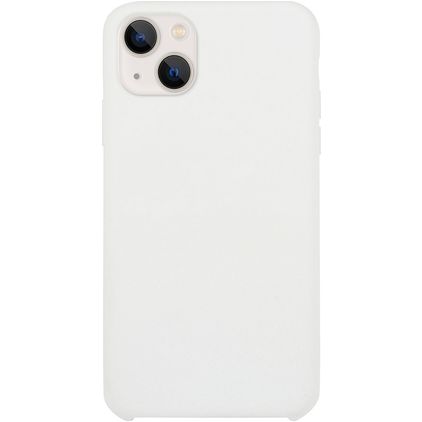 Mobigear Rubber Touch Coque iPhone 15 Plus Coque arrière en Silicone - Blanc