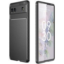 Mobigear Racing Coque Google Pixel 6a Coque arrière en TPU Souple - Noir