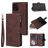 Mobigear Zipper Housse iPhone 12 Etui Porte-Monnaie - Marron