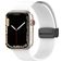 Mobigear Sport Mag Bracelet Silicone Apple Watch Fermeture magnétique - 42/41/40/38 mm - Blanc