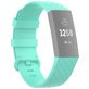 Mobigear Cross Bracelet Silicone Fitbit Charge 4 Fermeture boucle ardillon - Turquoise