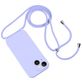 Mobigear Lanyard iPhone 14 Coque avec cordon en Silicone - Violet