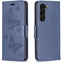 Mobigear Butterfly Housse Samsung Galaxy S24 Plus Etui Porte-Monnaie - Bleu