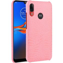 Mobigear Croco Coque Motorola Moto E6 Plus Coque arrière - Rose