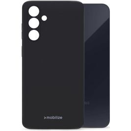 Mobilize Rubber Gelly Coque Samsung Galaxy A35 Coque arrière en TPU Souple - Matt Black