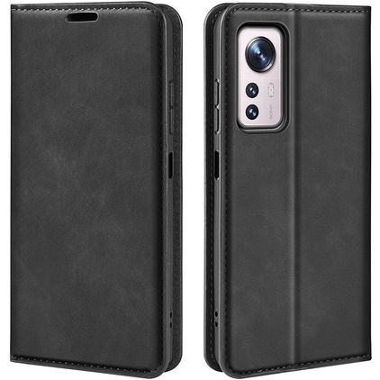 Mobigear Retro Slim Housse Xiaomi 12 Pro Etui Porte-Monnaie - Noir