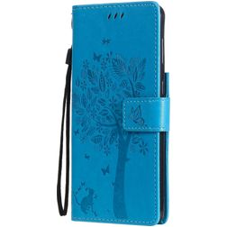 Mobigear Tree Samsung Galaxy S21 Étui Portefeuille - Bleu