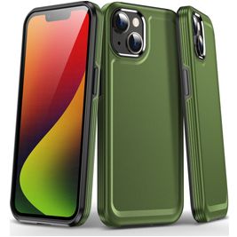 Mobigear Slim Armor Coque iPhone 15 Plus Coque arrière Rigide Anti-Chocs - Vert