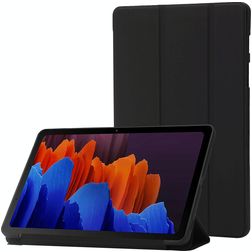 Mobigear Tri-Fold Gel Samsung Galaxy Tab S11 TPU / Similicuir Étui - Noir