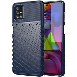 Mobigear Groove Coque Samsung Galaxy M51 Coque arrière en TPU Souple - Bleu
